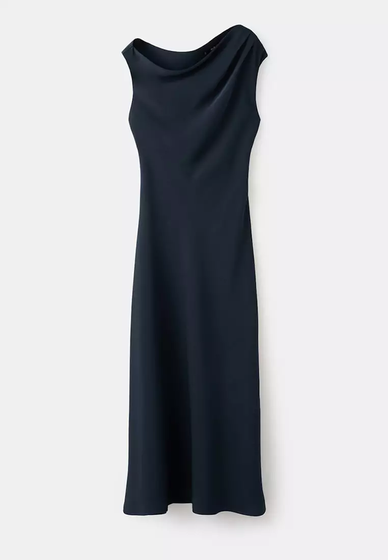 A-Line Dress With Asymmetrical Neckline