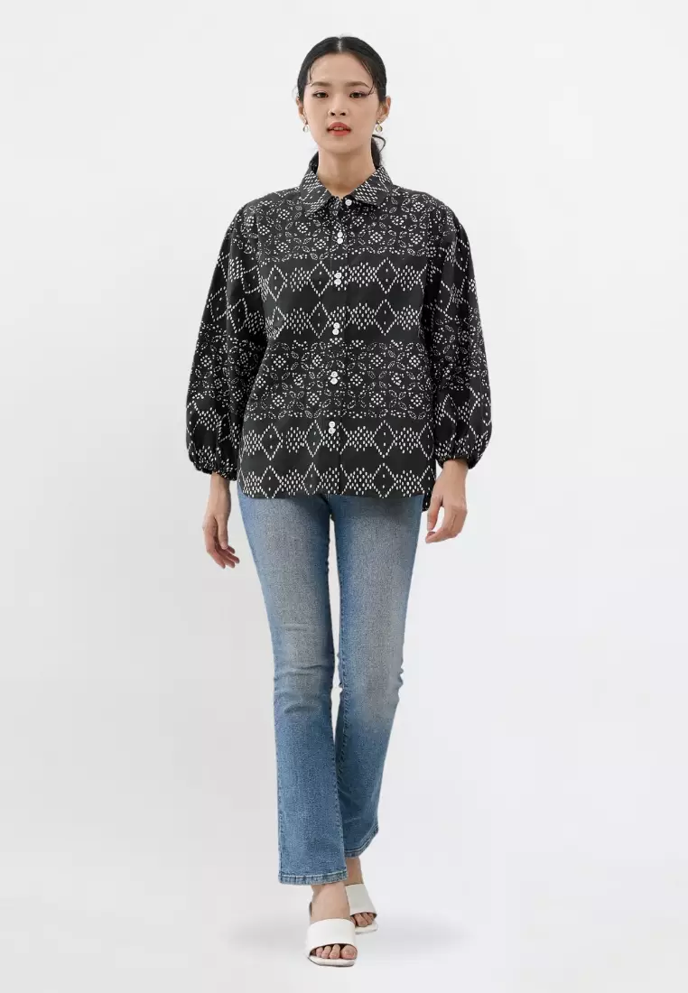 Nayara Blouse Batik Mataya Hijau