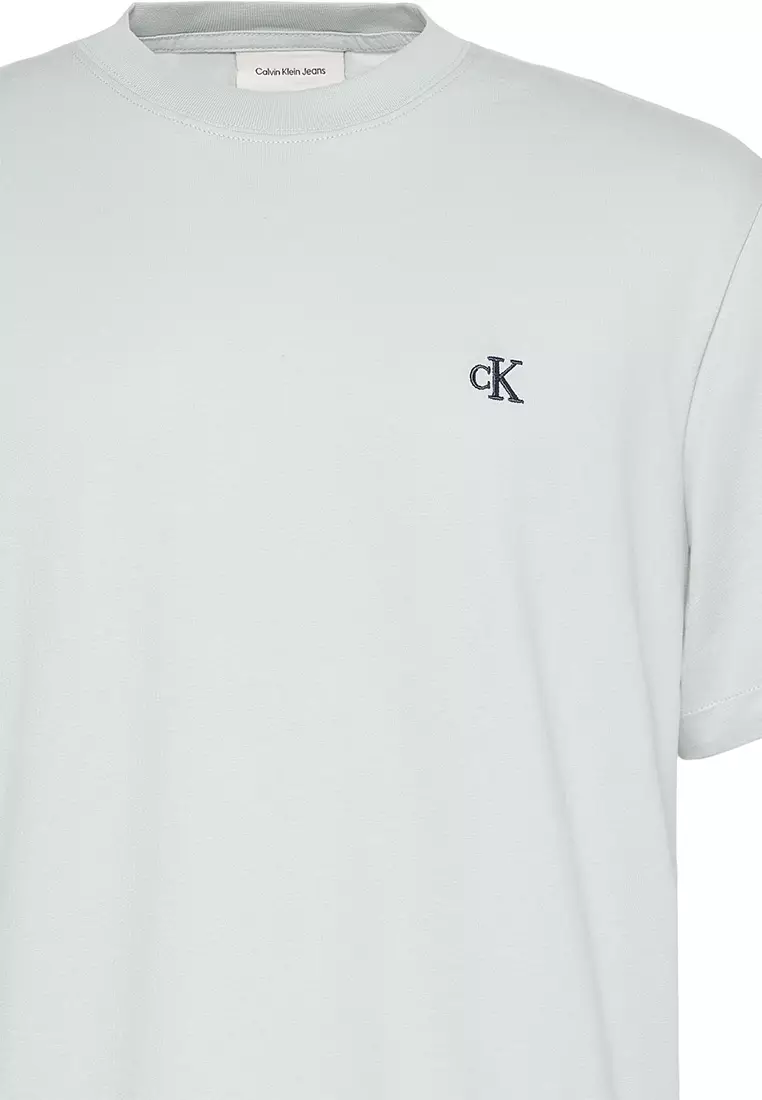 Embroidered Monogram Logo Relaxed T-Shirt - Calvin Klein Jeans