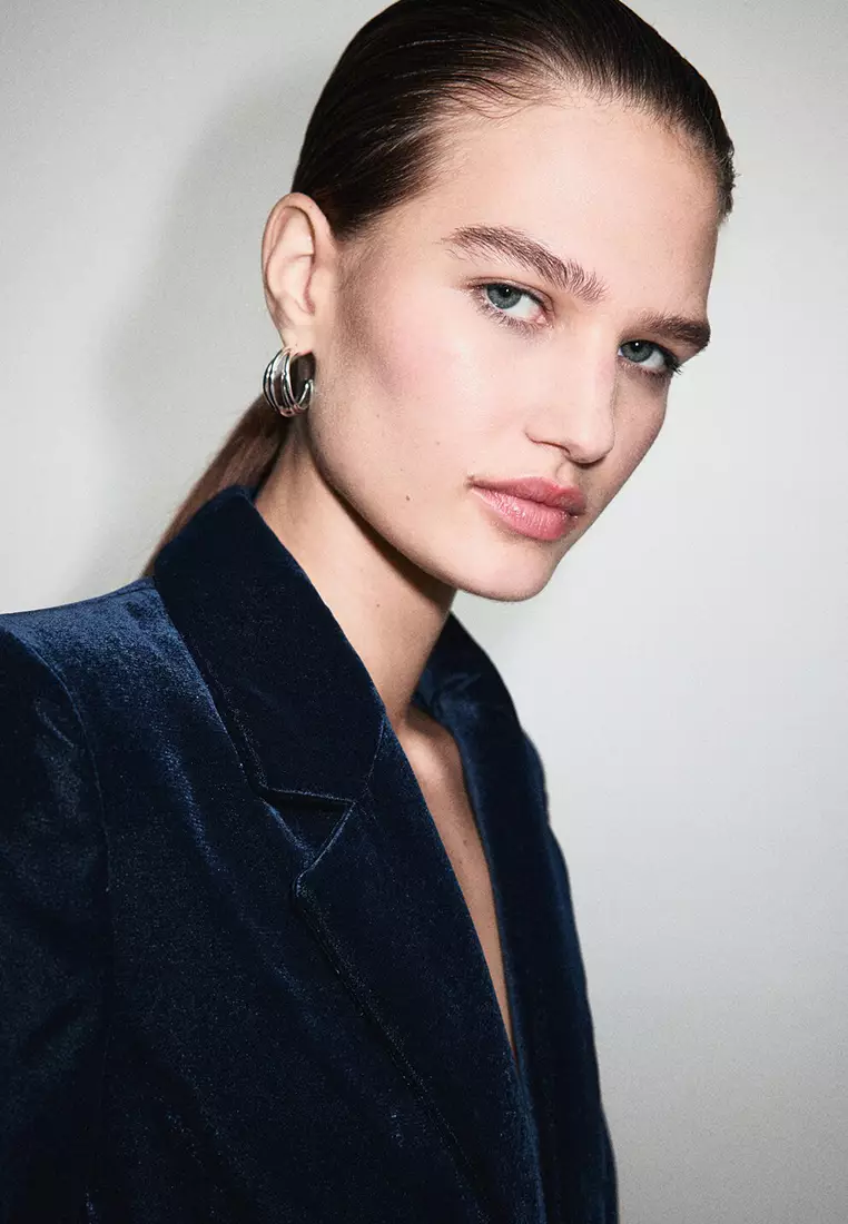 Double-Breasted Velvet Jacket