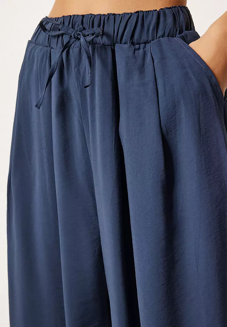 Navy Blue Comfortable Cut Shalwar Trousers