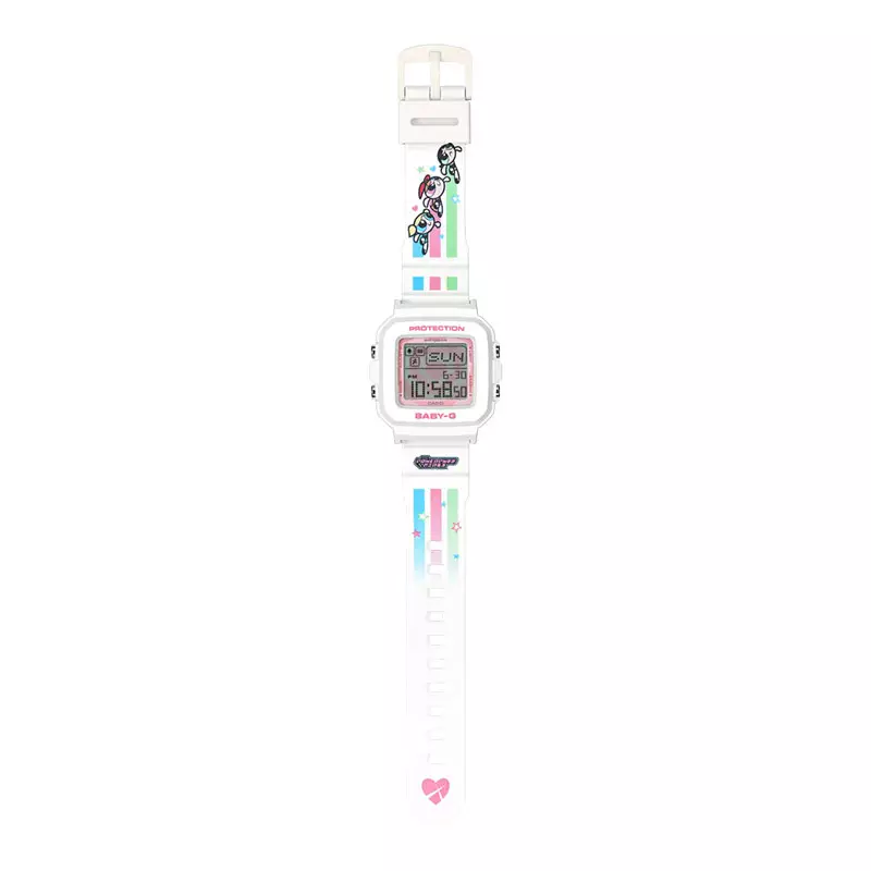 Jam Tangan Wanita Casio Baby-G + Plus BGD-10KPP-7JR The Powerpuff Girls Collaboration + Case Holder Set (JDM)