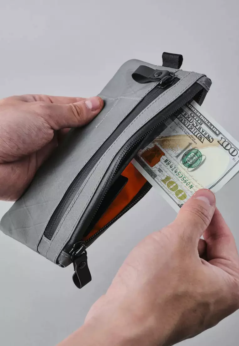 Alpaka Zip Clutch - Slate Grey