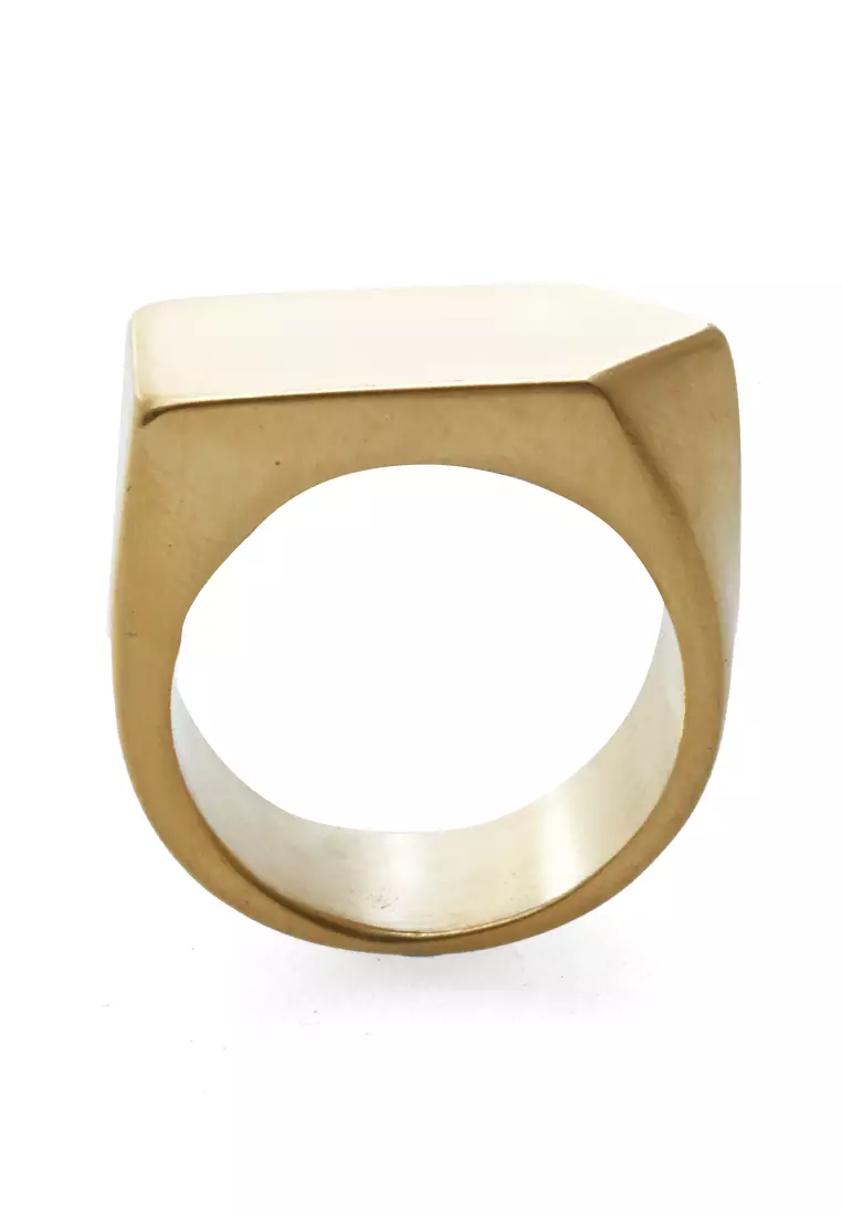 Daisy Aksesoris Fashion Pria Wanita CIncin Uniqe Design Material Titanium ORIGINAL - Gold Doff