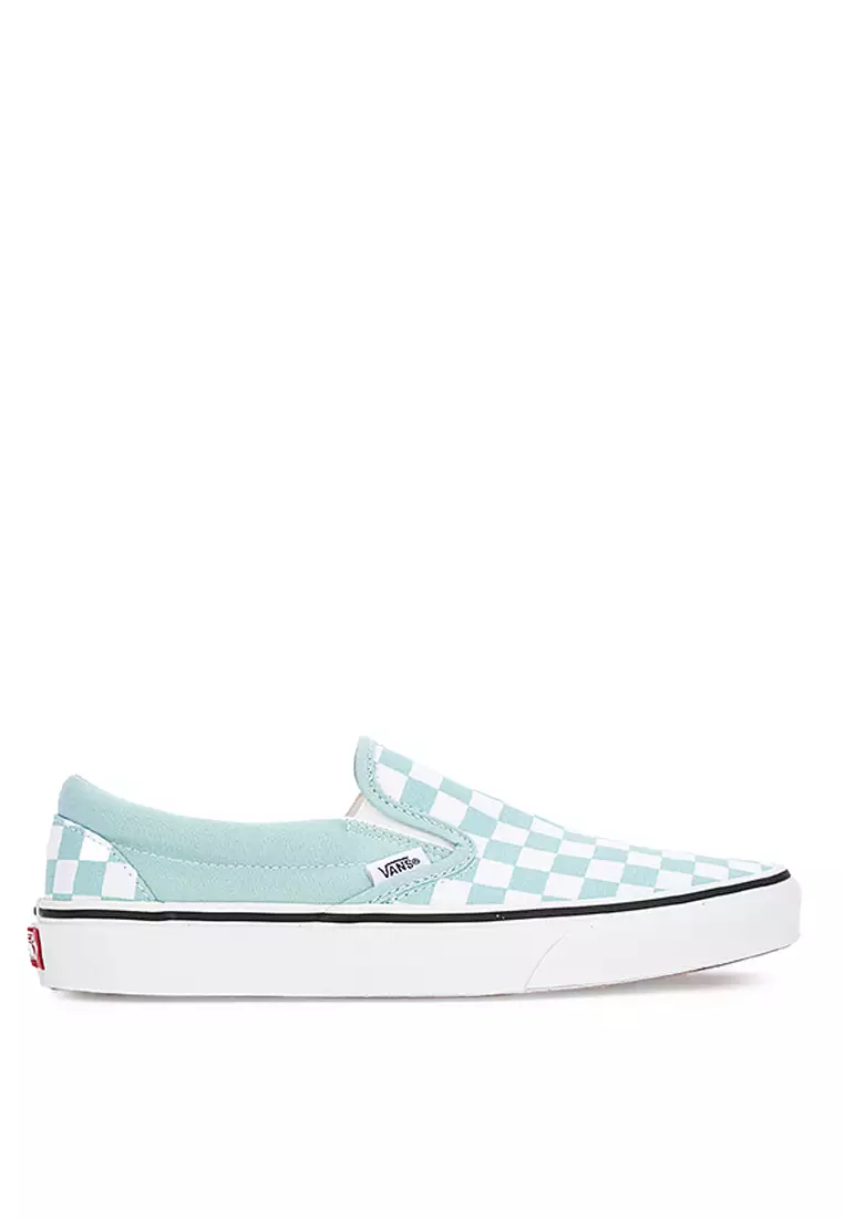 Vans aqua slip on hot sale