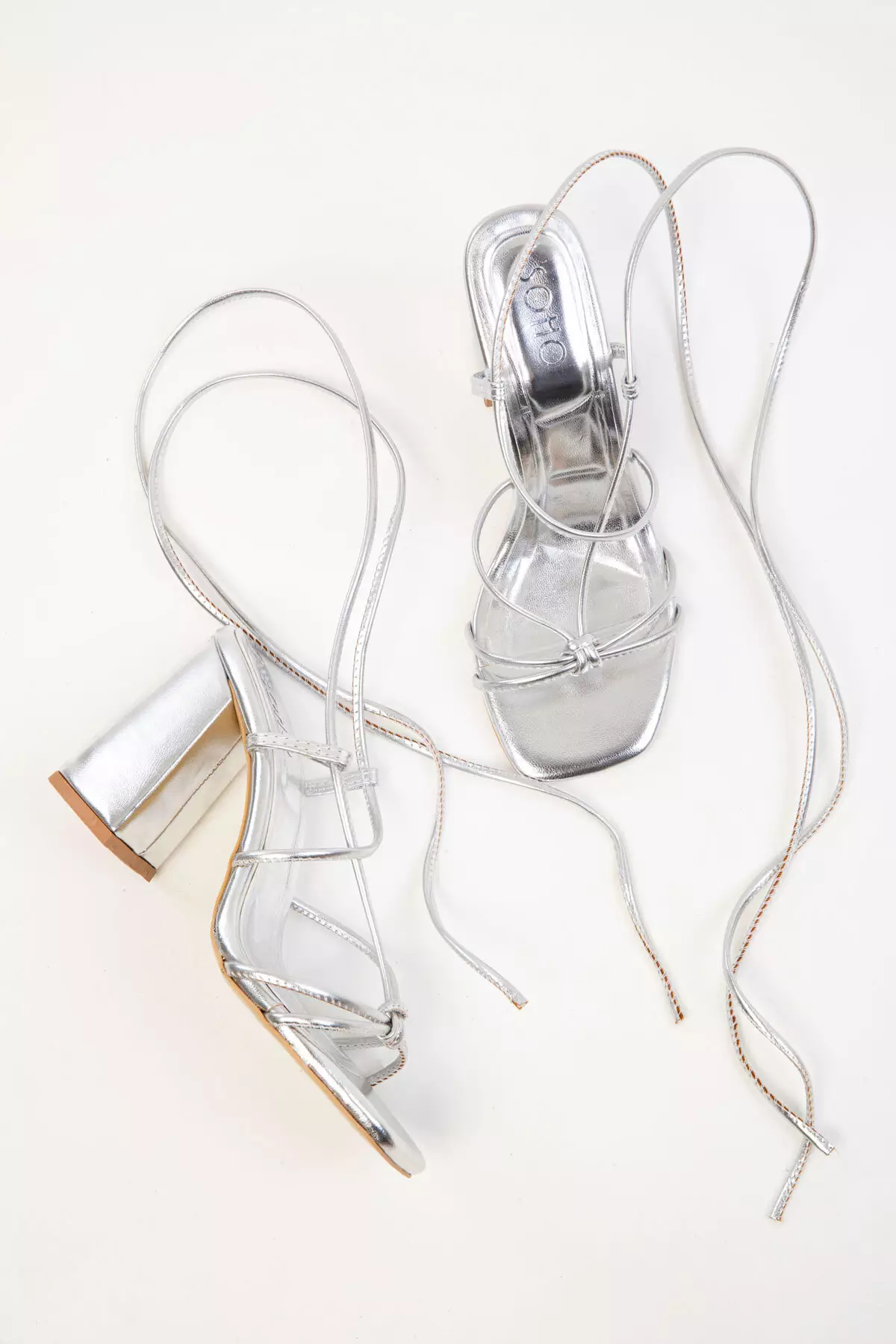 Silver Women's Classic Heeled Shoes 20324