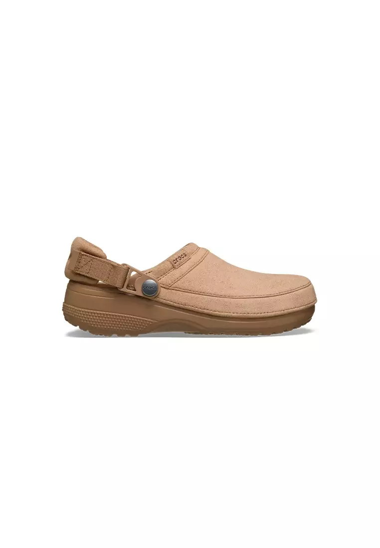 Classic Crafted Vegan Suede Clog in Milk Chocolate