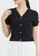 Cloth Inc black Uri Short Sleeve Knit Top in Black 41994AAA8D5F34GS_3