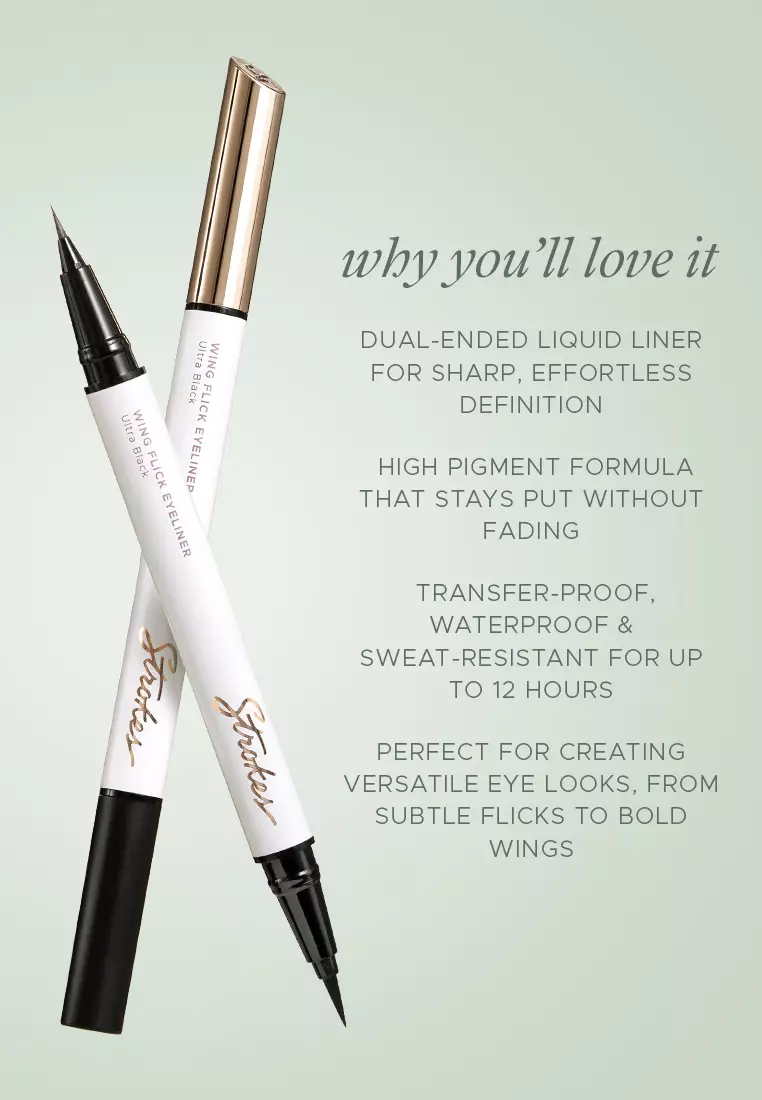 Wing Flick Eyeliner [Dual-Ended Brush Point Liquid Eyeliner] in Ultra Black