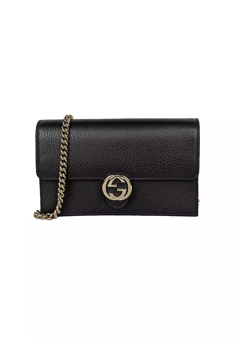 Gucci Horsebit GG Supreme Wallet On Chain White - THE PURSE AFFAIR