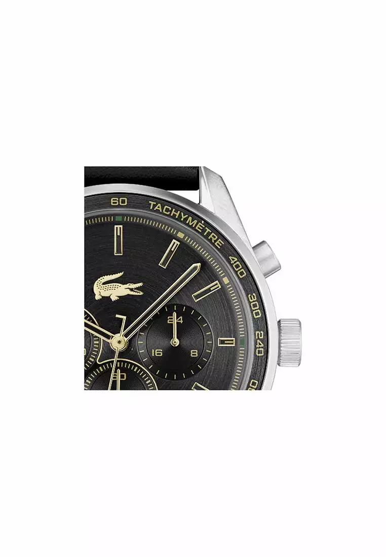 Boston Men's Watch Black Leather Strap - Black Dial 2011379