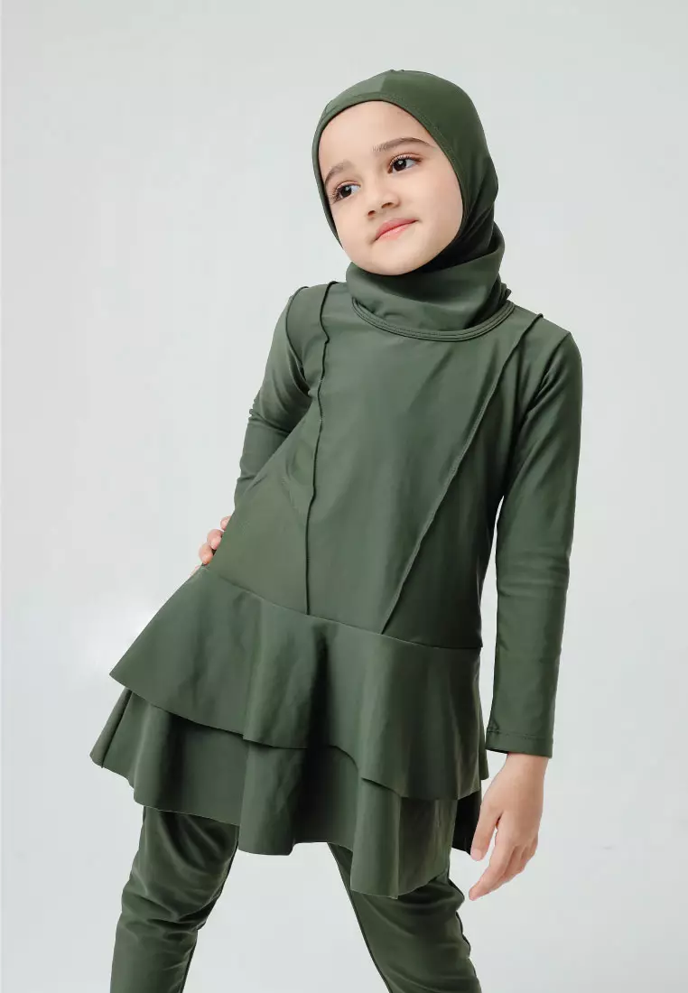 Layla Burqini Kids, Baju Renang Muslim Anak - Cypress