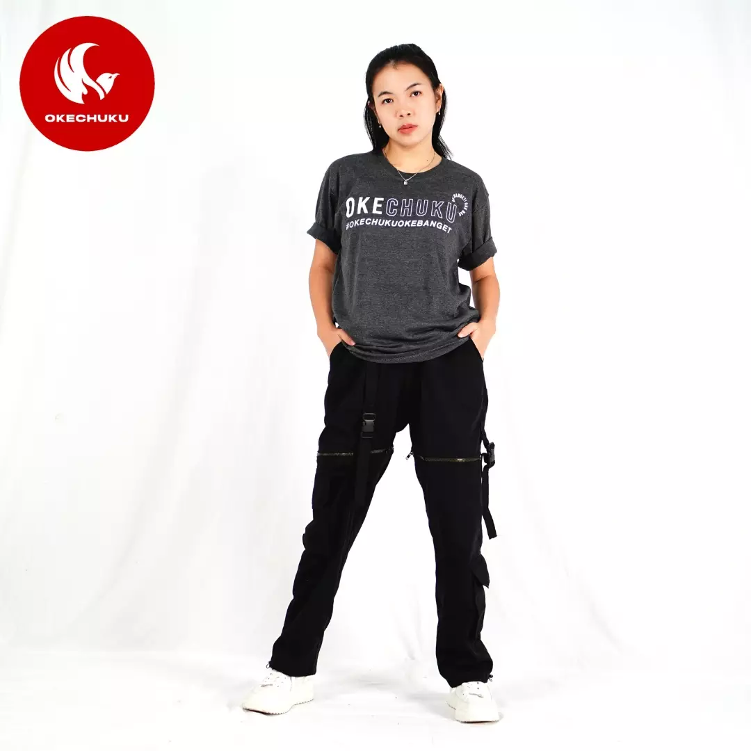 Okechuku JUSTINE Celana Cargo Panjang Pendek Celana Wanita Streetwear