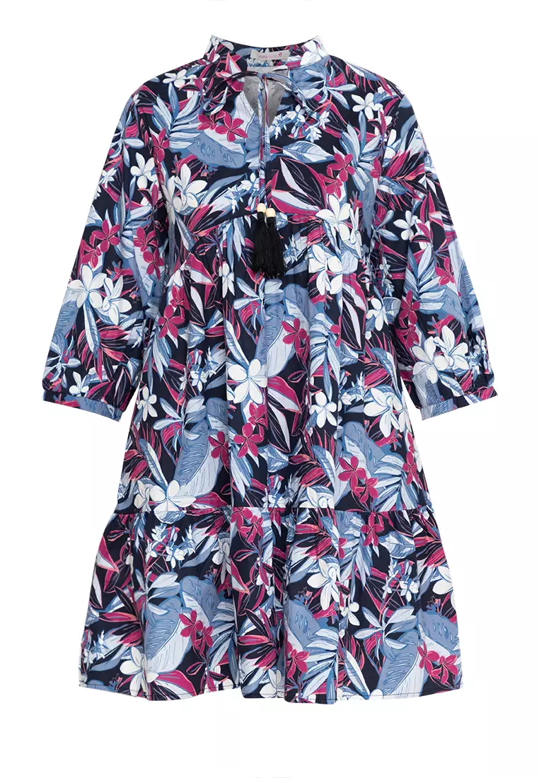 Caprice Printed Baby Doll Dress