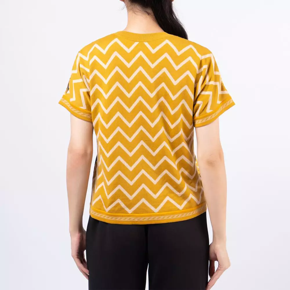 Poste Aux Lettres Short Sleeves Twillaine Sweater Jaune Laiton