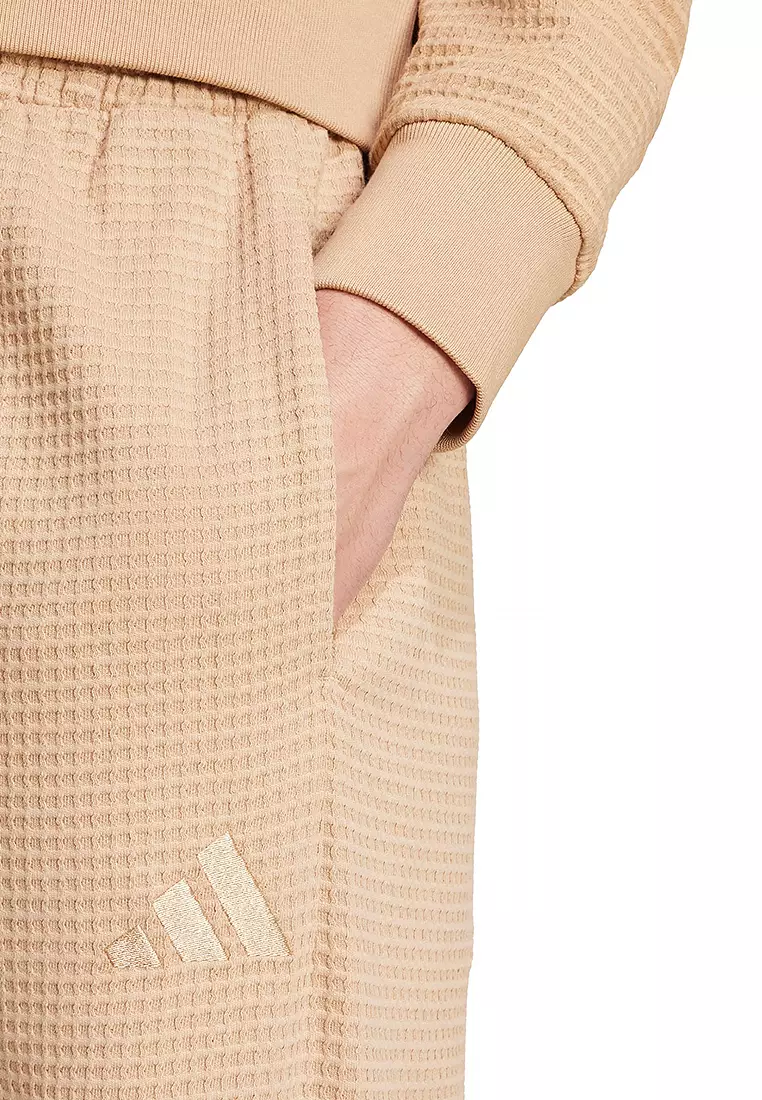 ALL SZN Waffle Knit Open Hem Jogger Pants