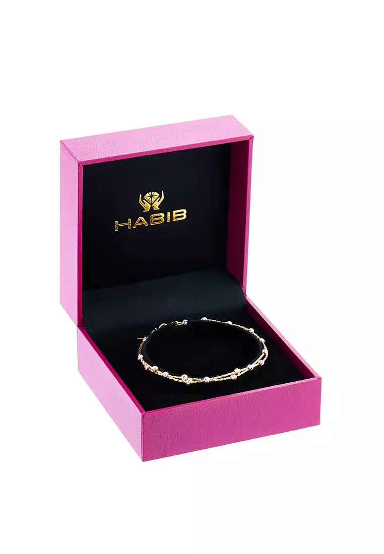 HABIB 585/14K Yellow, White and Rose Gold Bracelet 714-BR TW C01