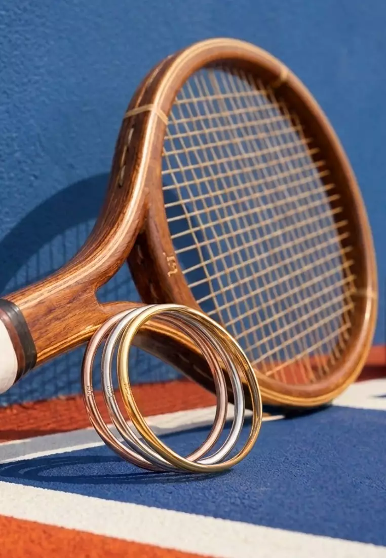 Solid Golf Bangle 3mm Rose Gold Layered - 55 mm