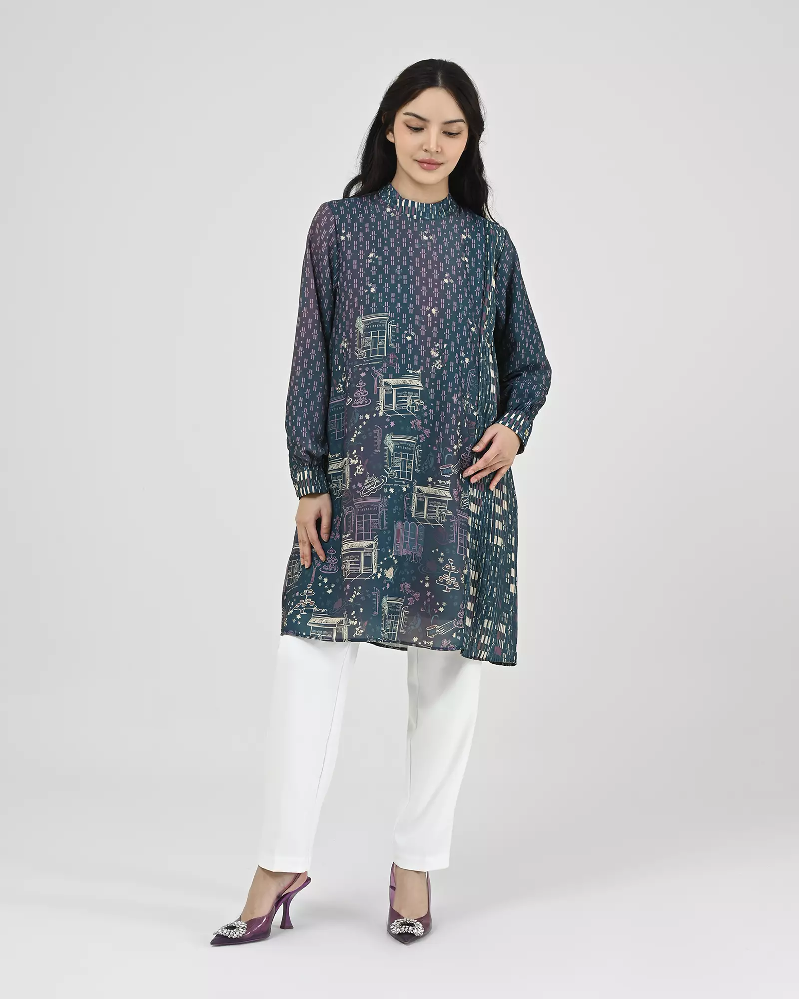 Geulis.id DUVIEN TUNIC - Navy