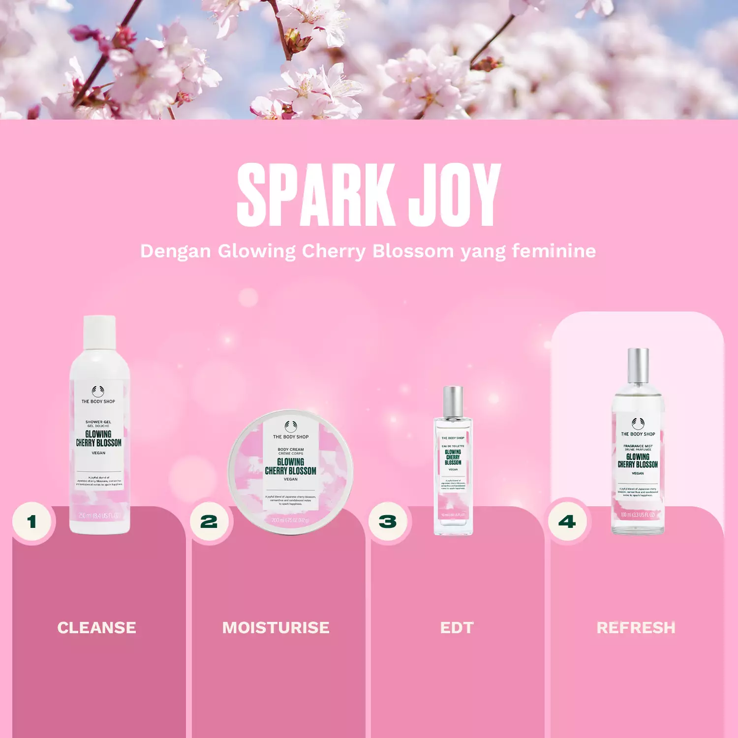 Glowing Cherry Blossom Body Mist 100ml