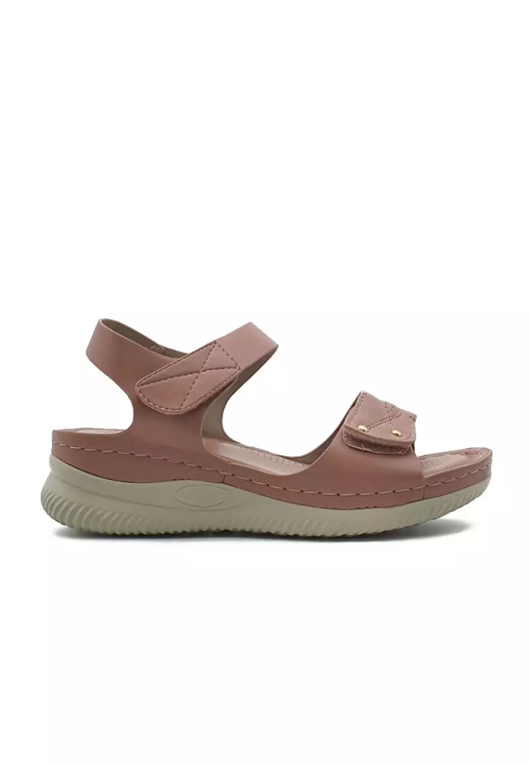 Discount on POLO HILL  shoes - SKU: POLO HILL Ladies Hook-and-Loop Double Velcro Strap Wedge Sandals