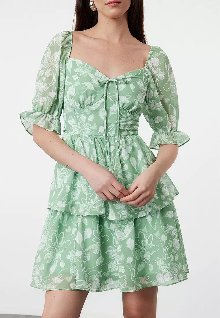 Flounce Chiffon Dress