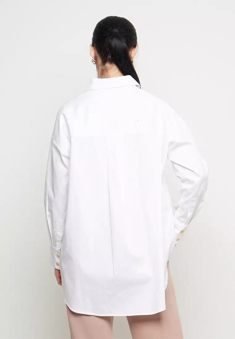 Kamilaa by Itang Yunasz Kemeja Victoria White