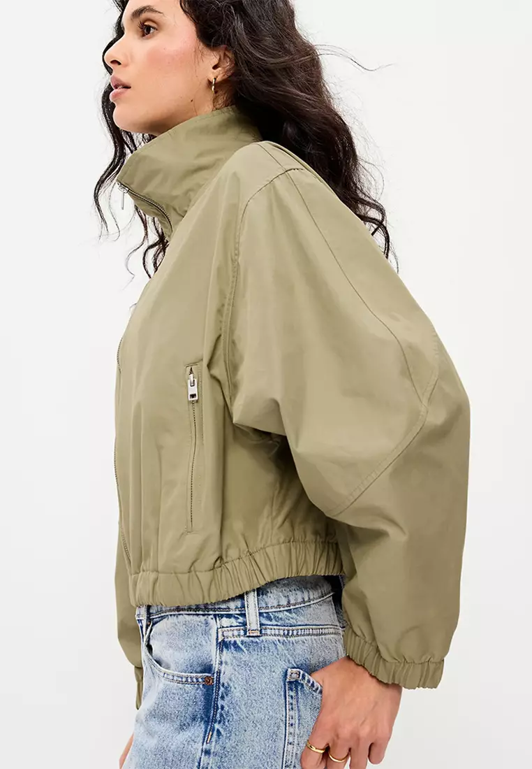 Twill Utility Zip-Front Jacket
