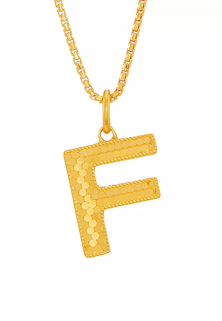 HABIB 999/24K Yellow Gold Alphabet Pendant 9GP01781225(F)