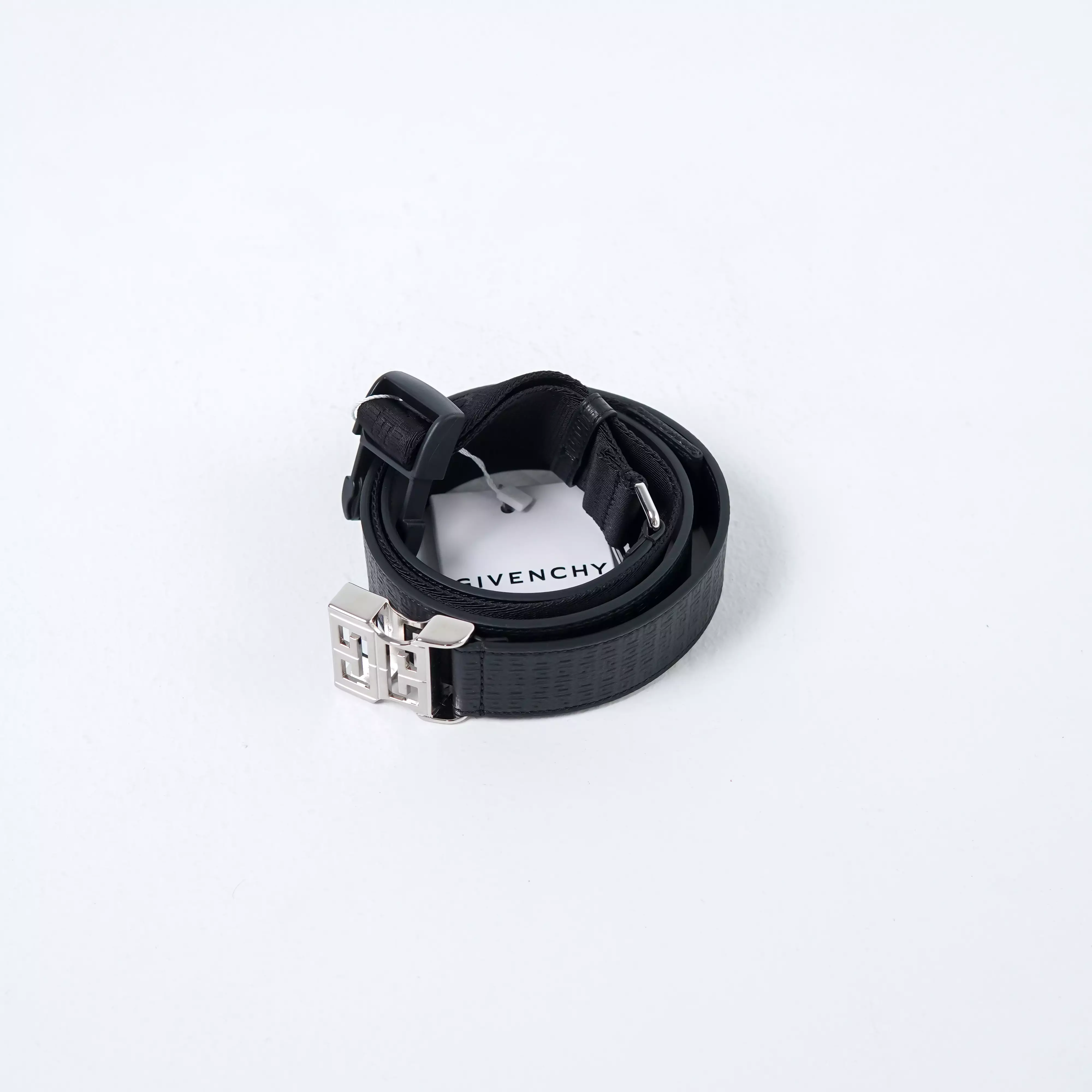 Ikat Pinggang GIVENCHY 4G PATTERN RELEASE 35MM BLACK LEATHER BELT 100% ORIGINAL