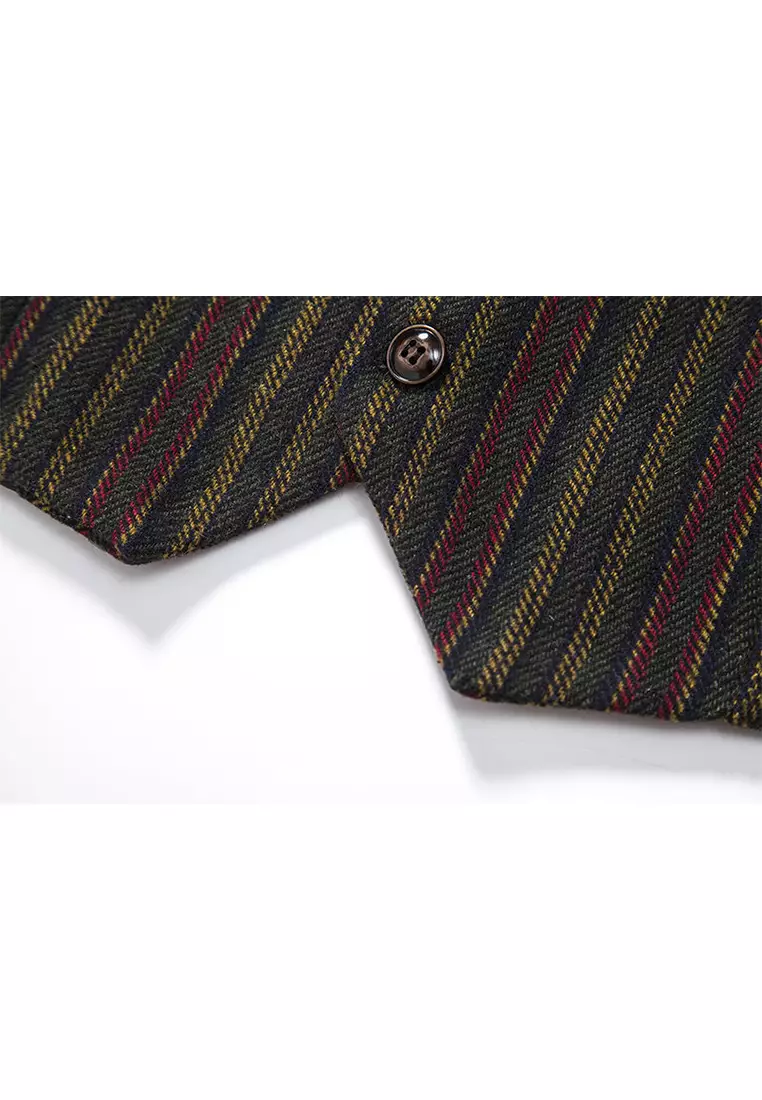 V-Neck Striped Suit Vest ZQ-M93