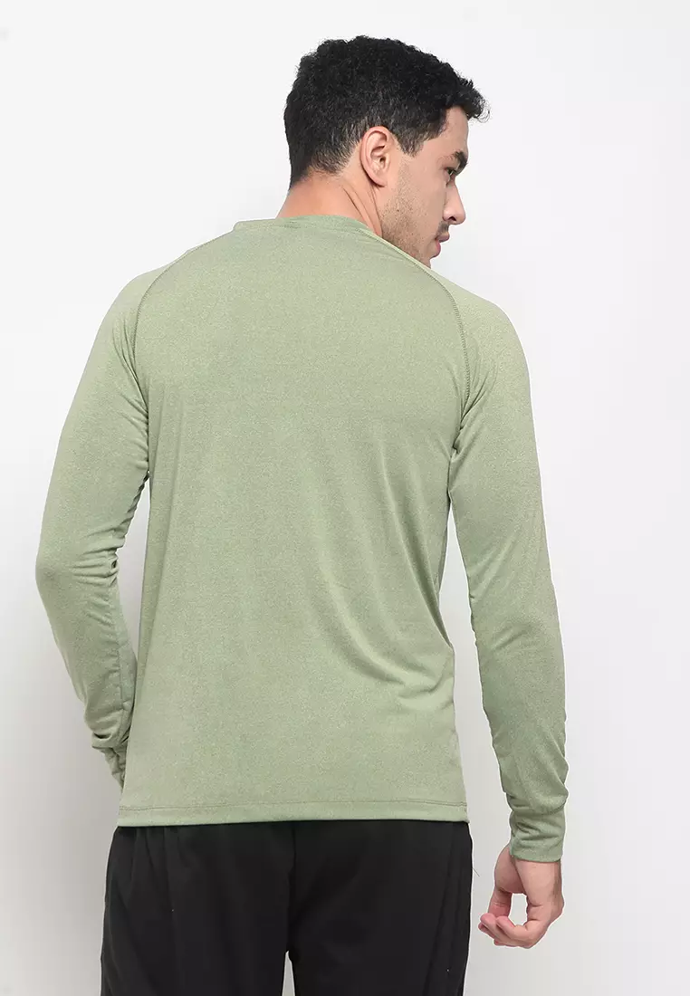 FLEXZONE Long Sleeves Henley Green