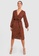FORCAST brown Chloe Printed Crossover Dress 2F9B5AA63403A0GS_4