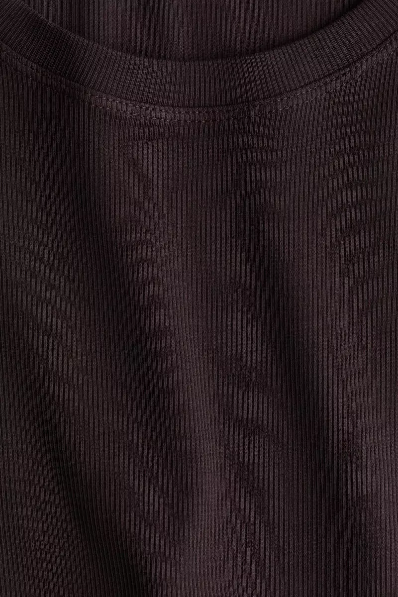 Cropped ribbed vest top