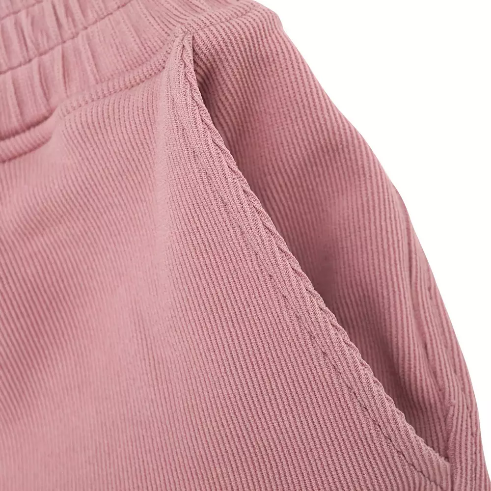 3Second Kids Girl's Short Pants Polyester Mini Rib Lettuce Hem Meysa C021224