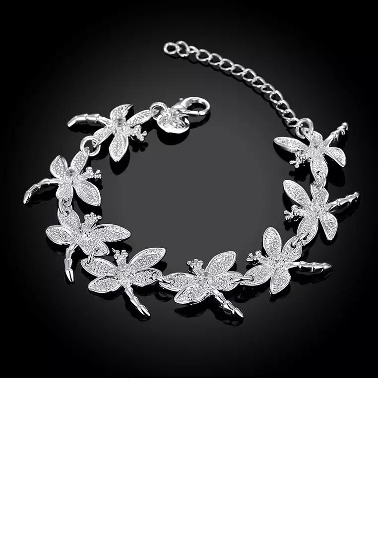 Elegant Dragonfly Bracelet with Austrian Element Crystal