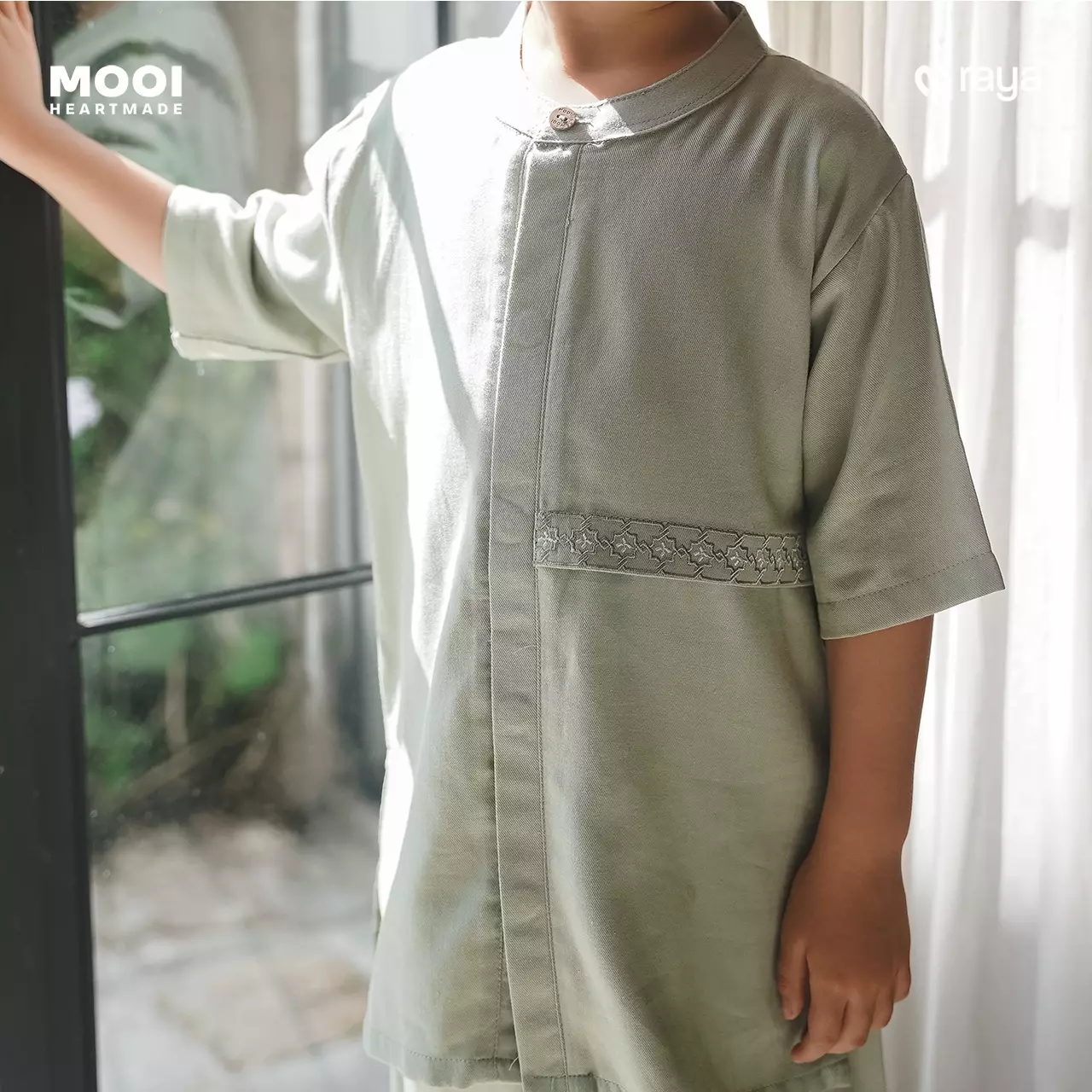 Mooi Taha Koko Set Setelan Koko Anak Raya Collection V1 - Greyish Brown