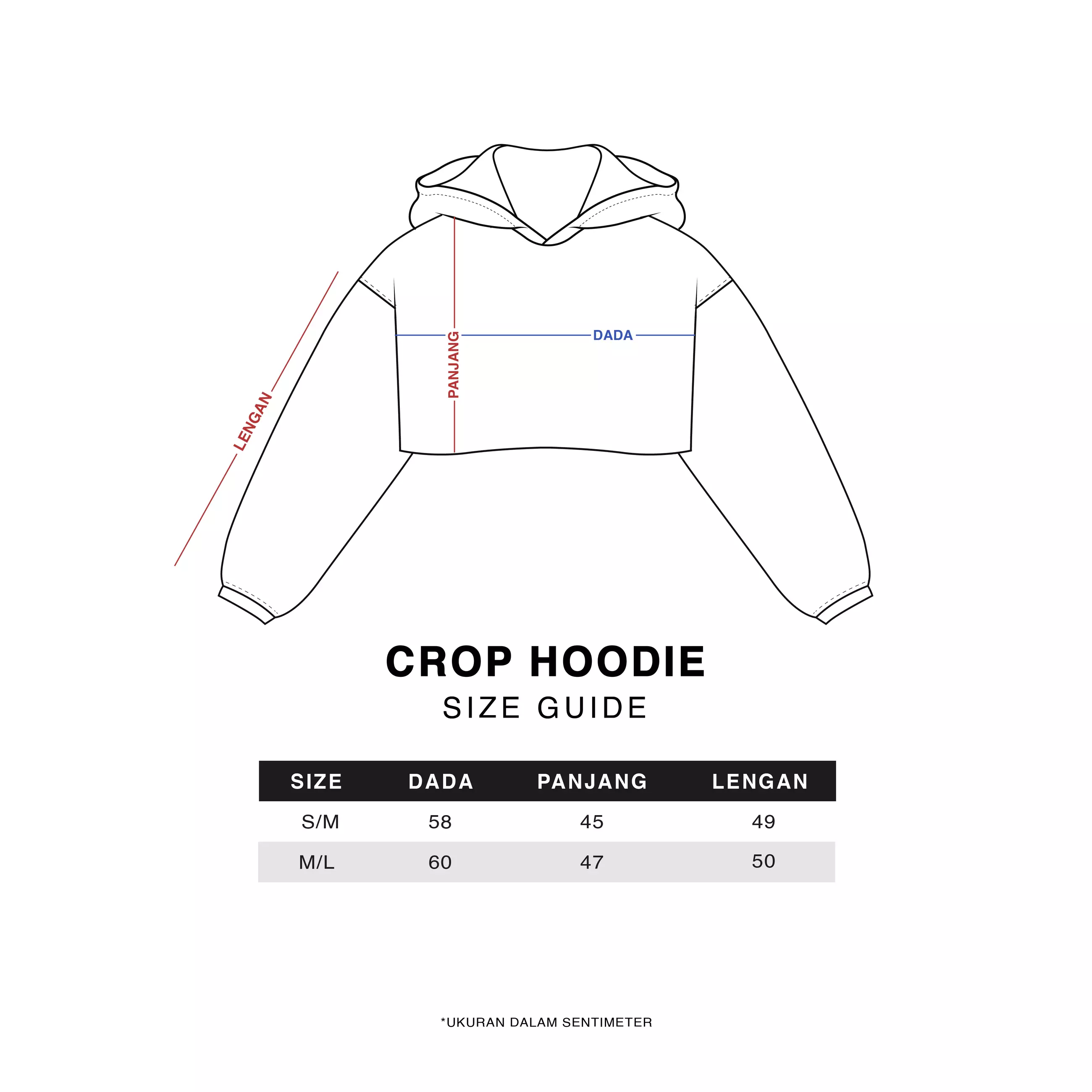 Sweatshirt Hoodie Wanita Cropped Peggy White