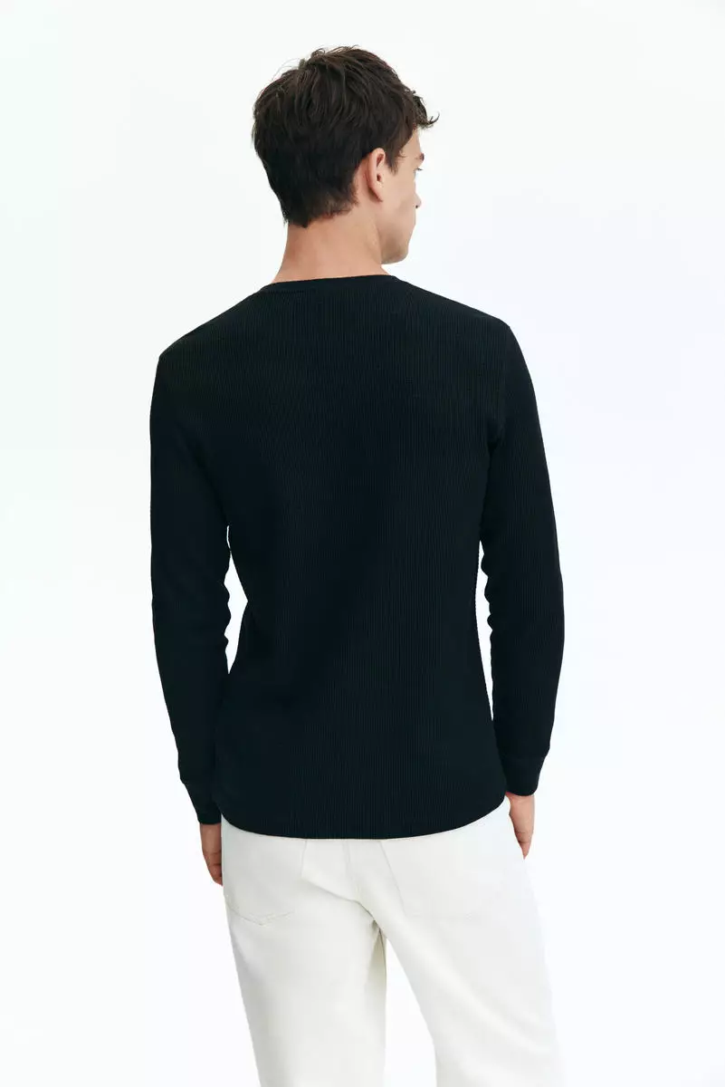 Slim Fit Waffled jersey top