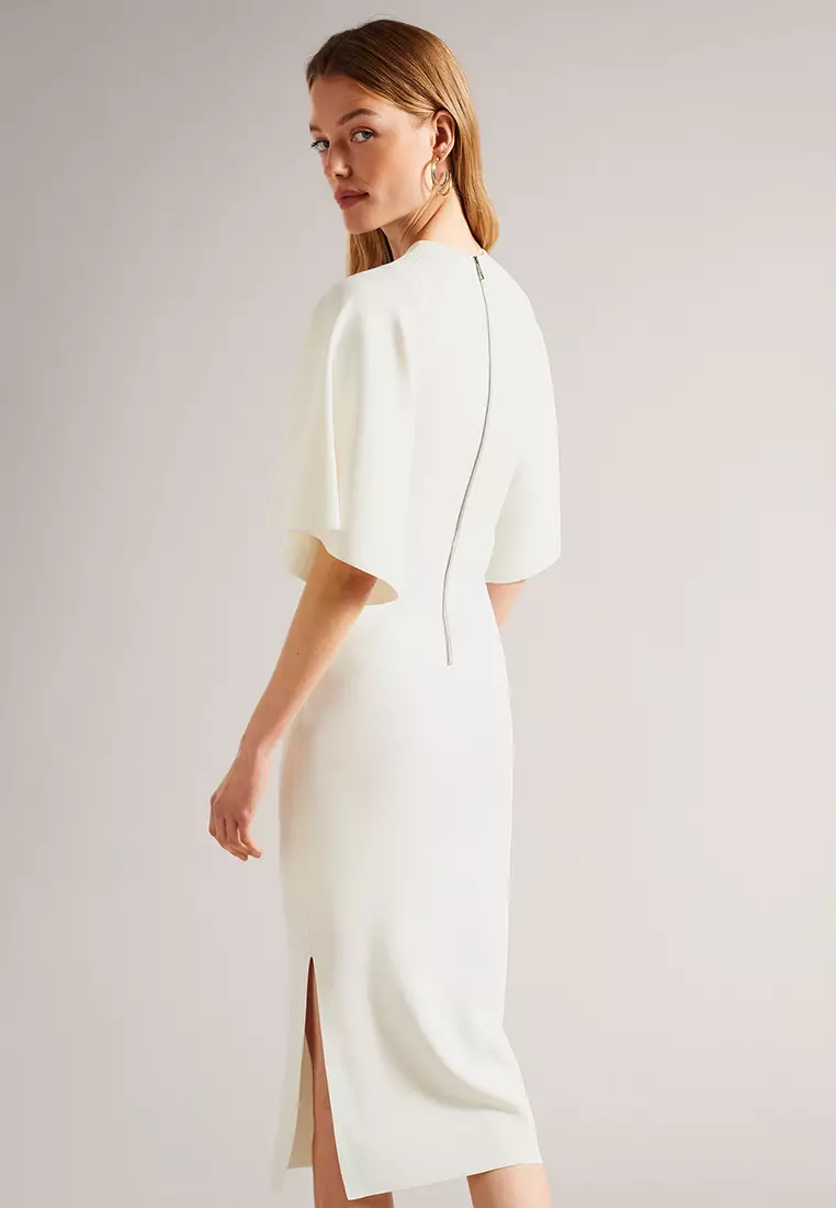 Buy Ted Baker Ted Baker Women's Lounia Fluted Sleeve Knitted Bodycon Midi  Dress 2023 Online | ZALORA Singapore