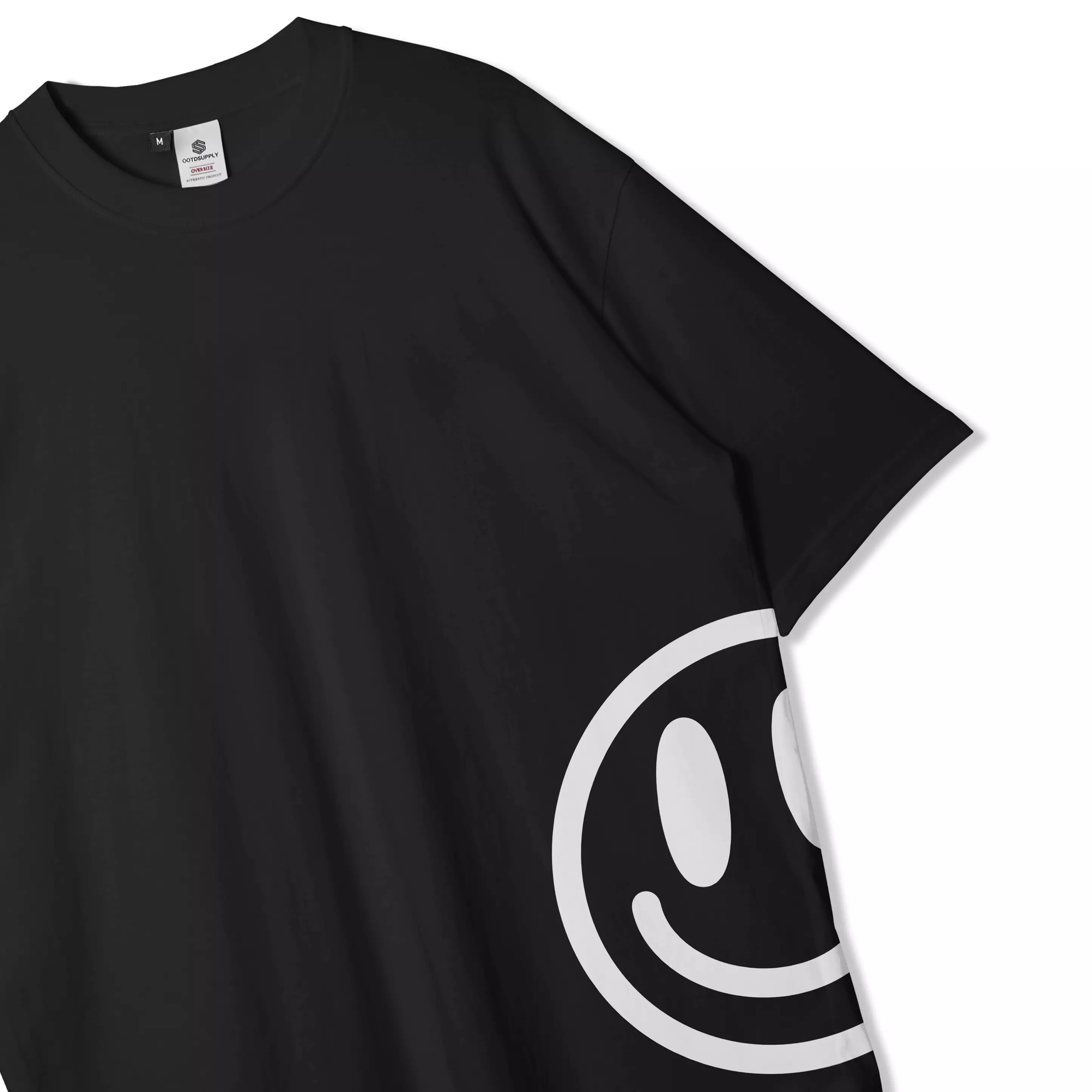 OOTDSUPPLY Oversized Tshirt Halved Smile