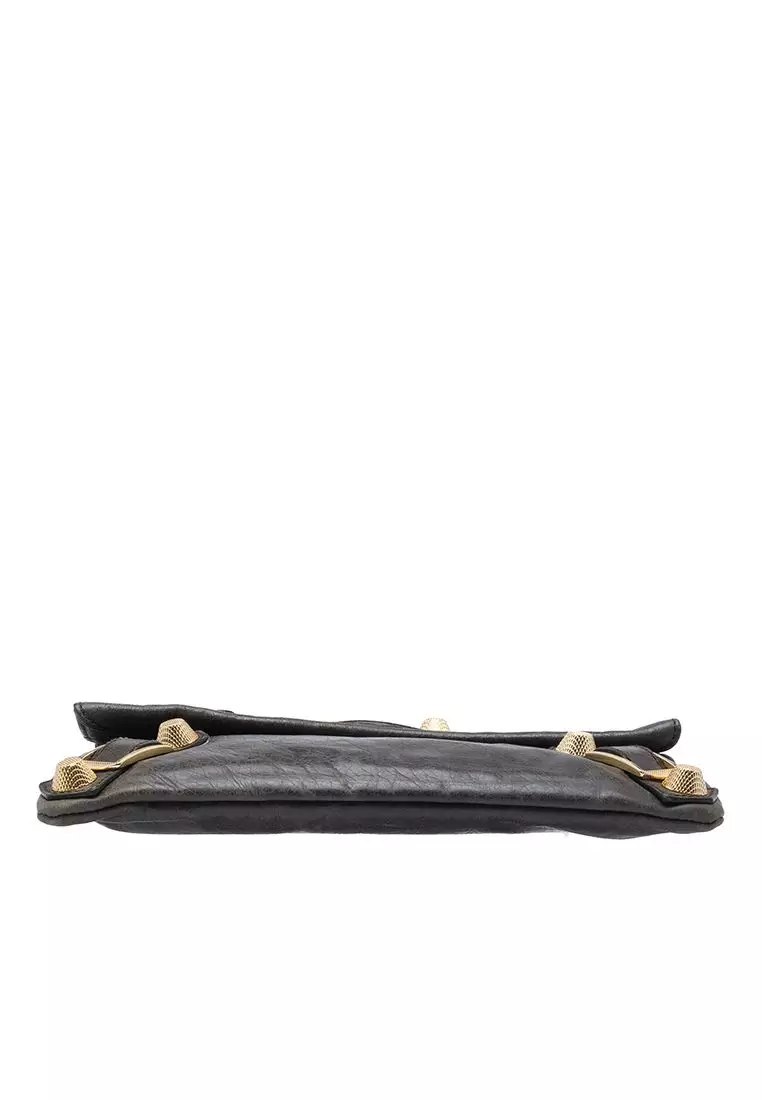 Pre-Loved Balenciaga Lambskin Motocross Giant 21 Envelope Clutch