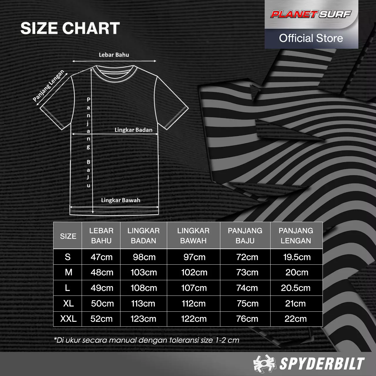 Spyderbilt Kaos Lengan Pendek Pria Spydof Tencel Men Tee Planet Surf