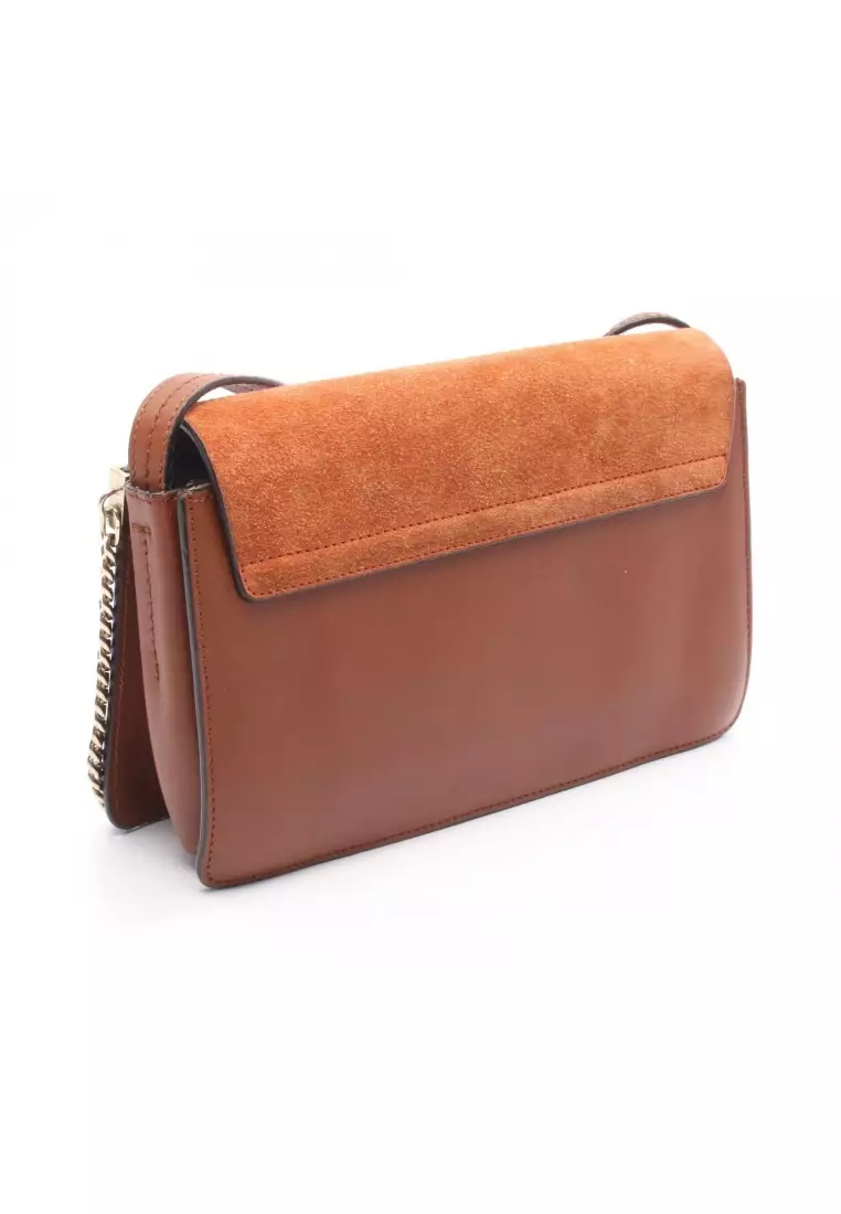 Pre-Loved Chloé FAYE Faye Shoulder bag suede leather Brown
