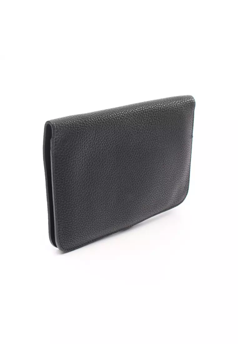 Genuine HERMES Dogon Duo blue Grey Bifold wallet