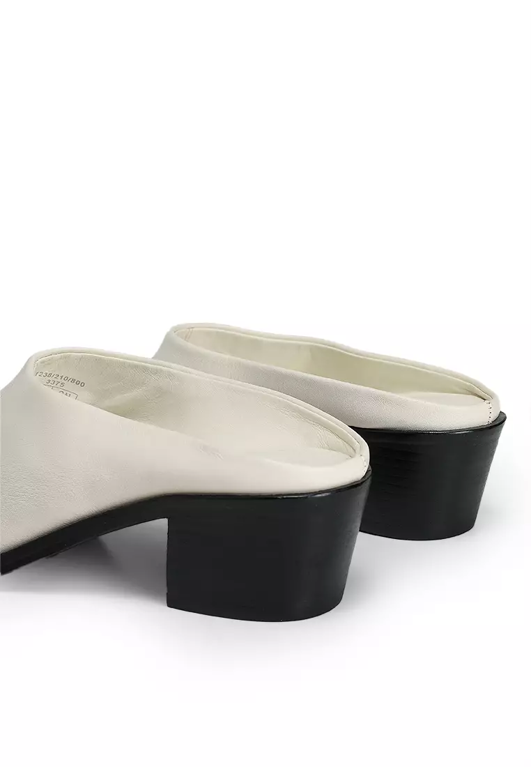 Zara Block Heel Mules ZARA Black Satin Leather Square Toe Platform