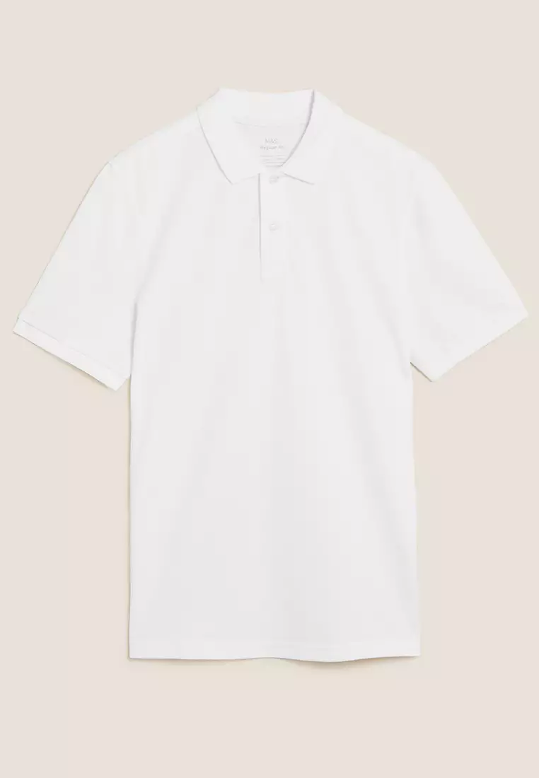 Pure Cotton Pique Polo Shirt