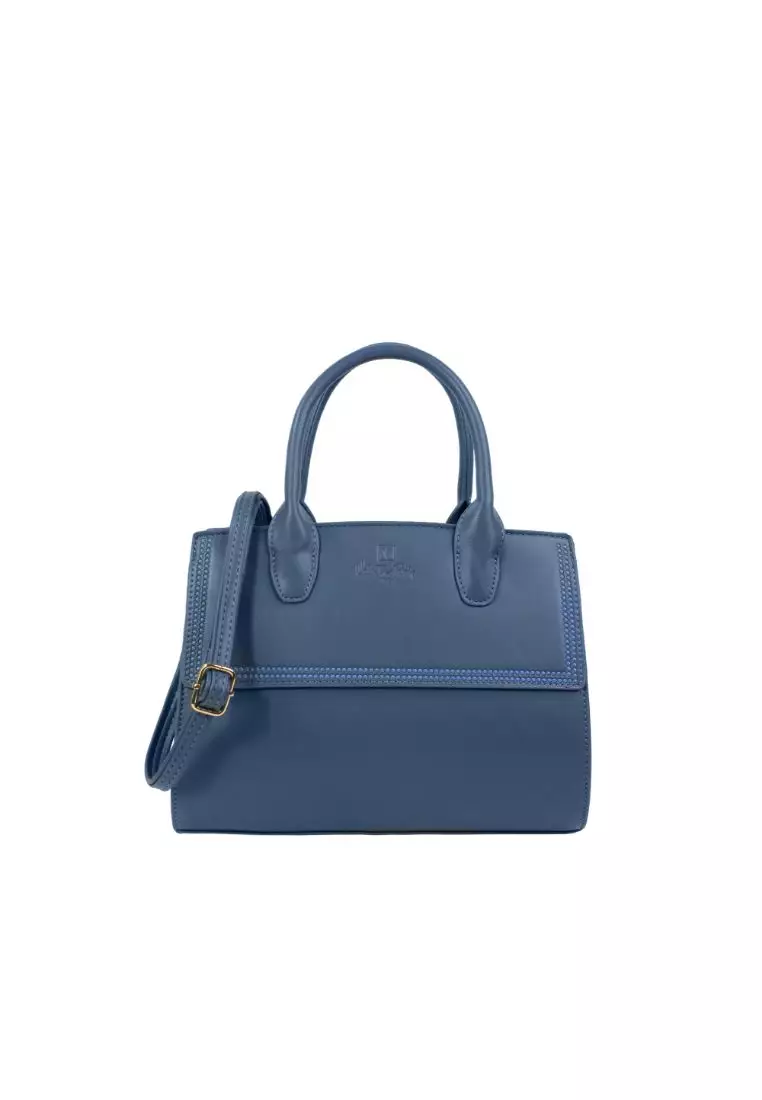 Valentino Vsling Navy Blue Leather Mini Bag