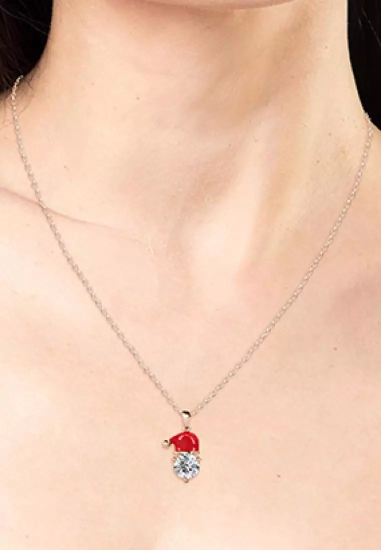 X'mas Santa Pendant RG - Kalung Crystal by Her Jewellery