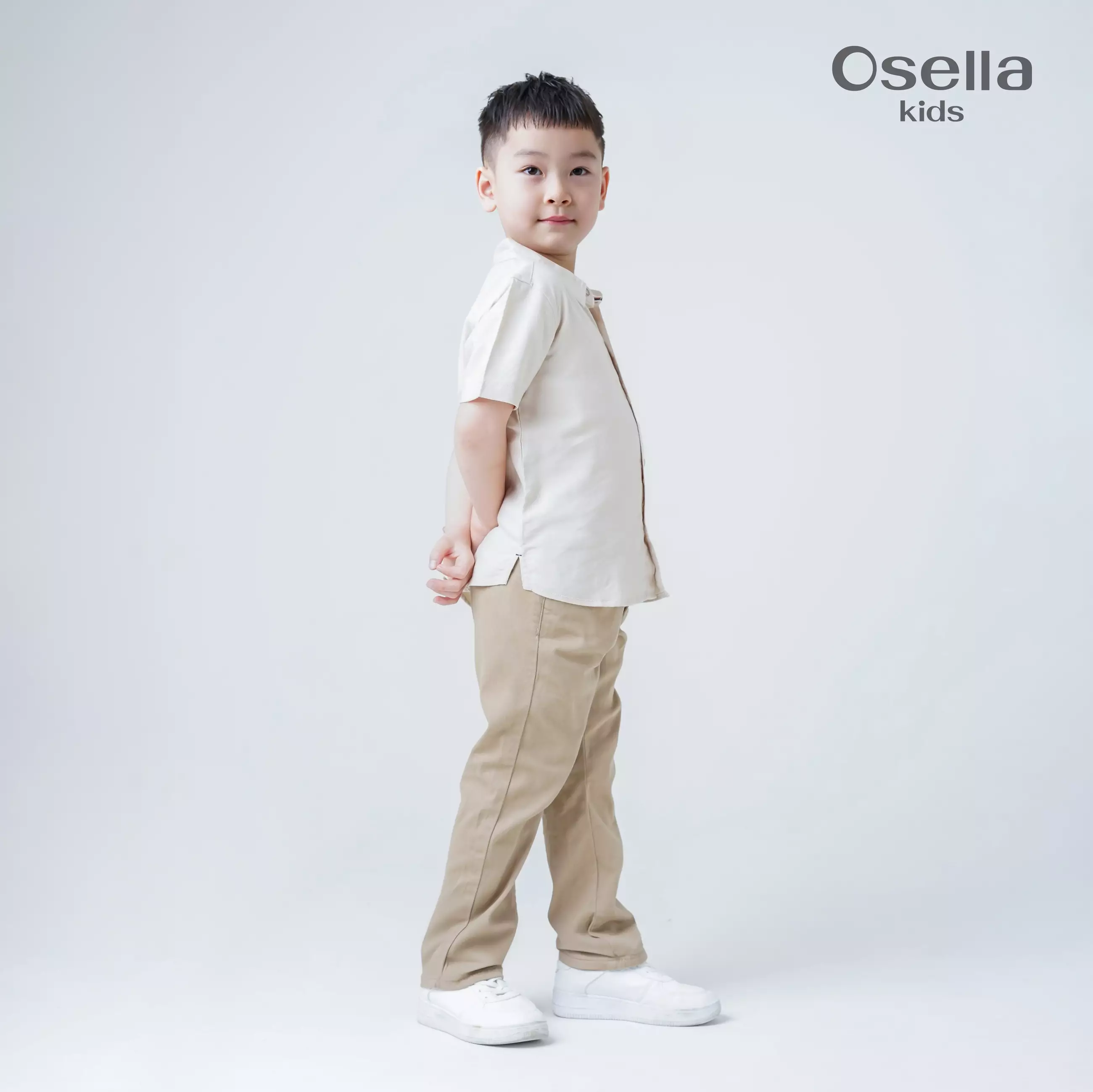 Osella Kids Kaif Short Sleeves Shirt 2232660289 | Atasan Kemeja Lengan Pendek Anak Laki Laki